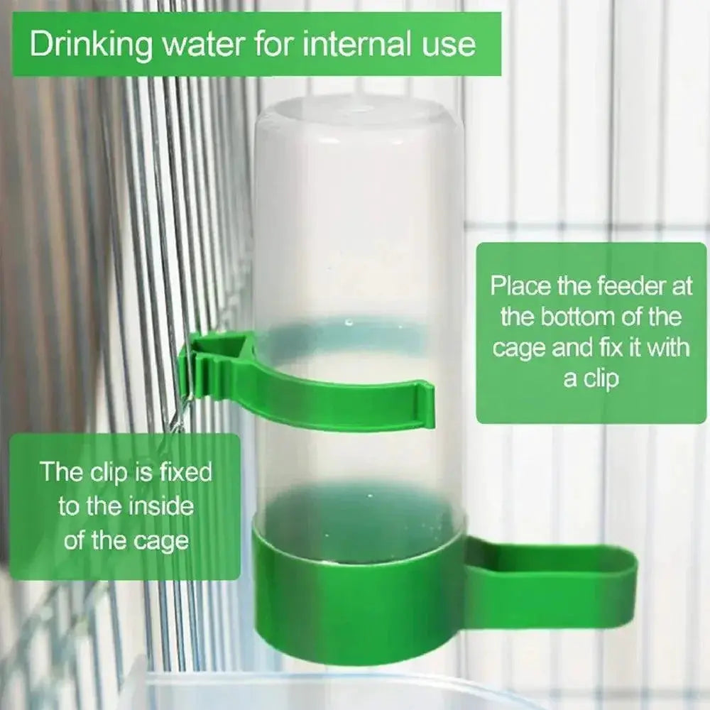 Automatic Bird Feeder Water Drinker Fountain For Parrot Cage