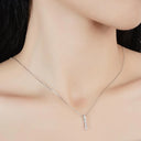 Moissanite Pendant Necklace in Sterling Silver Cbtb CB025