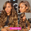 Natural Honey Blonde Highlight Wig