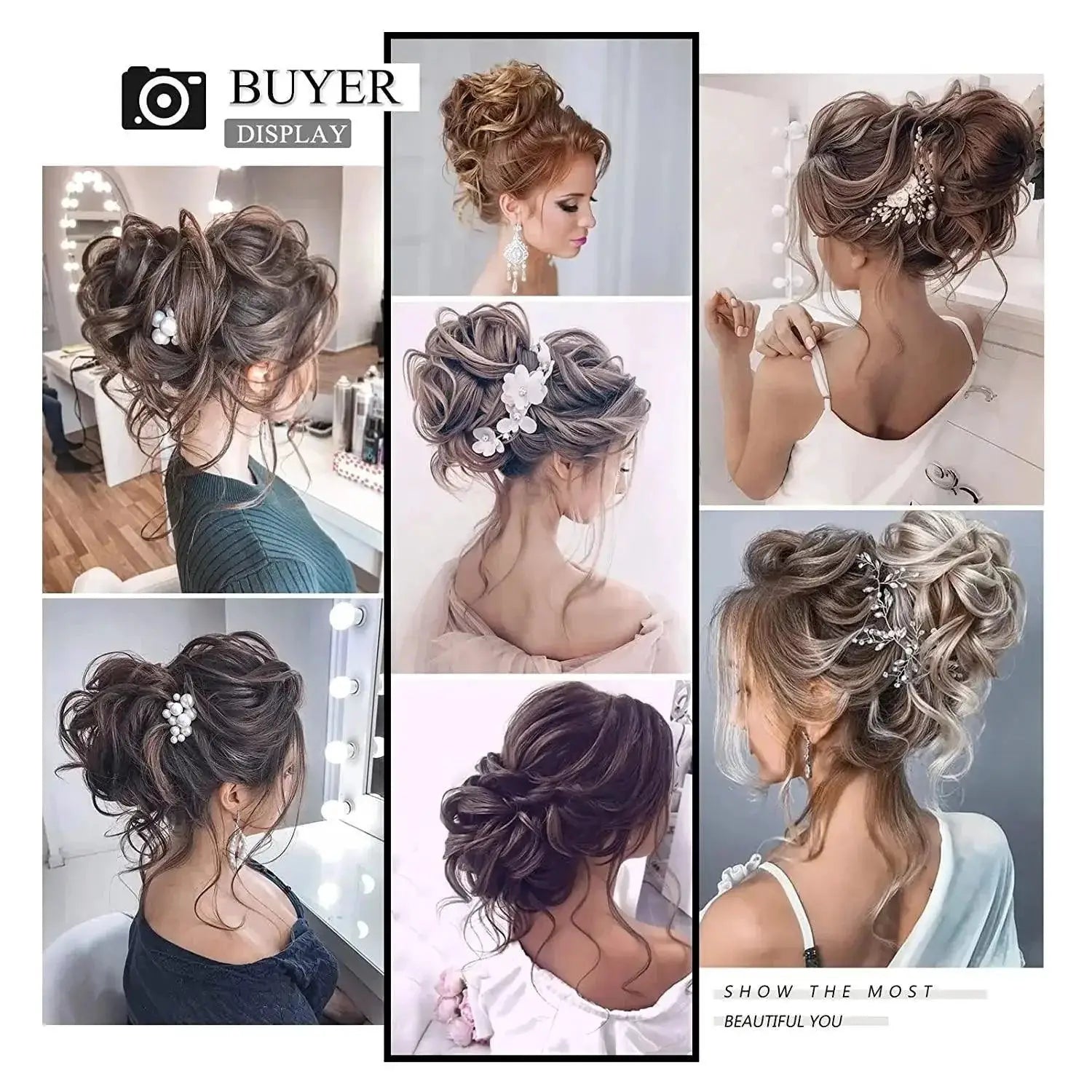 Messy Curly Chignon Bun Wig for Women Stylish Hairpiece