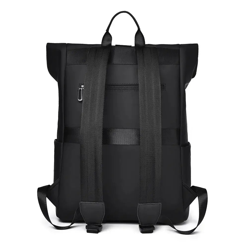 New Men's Flip Cover Magnetic Buckle Backpack, Casual Outdoor Travel Backpack, Multi-functional Large-capacity Computer Backpack