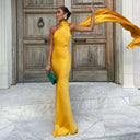 Elegant Satin Gown for Women Evening