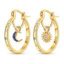 Mula Sterling Silver Golden Earrings