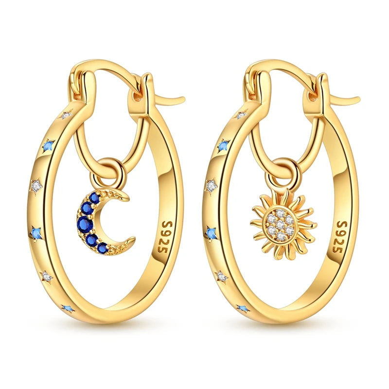 Mula Sterling Silver Golden Earrings