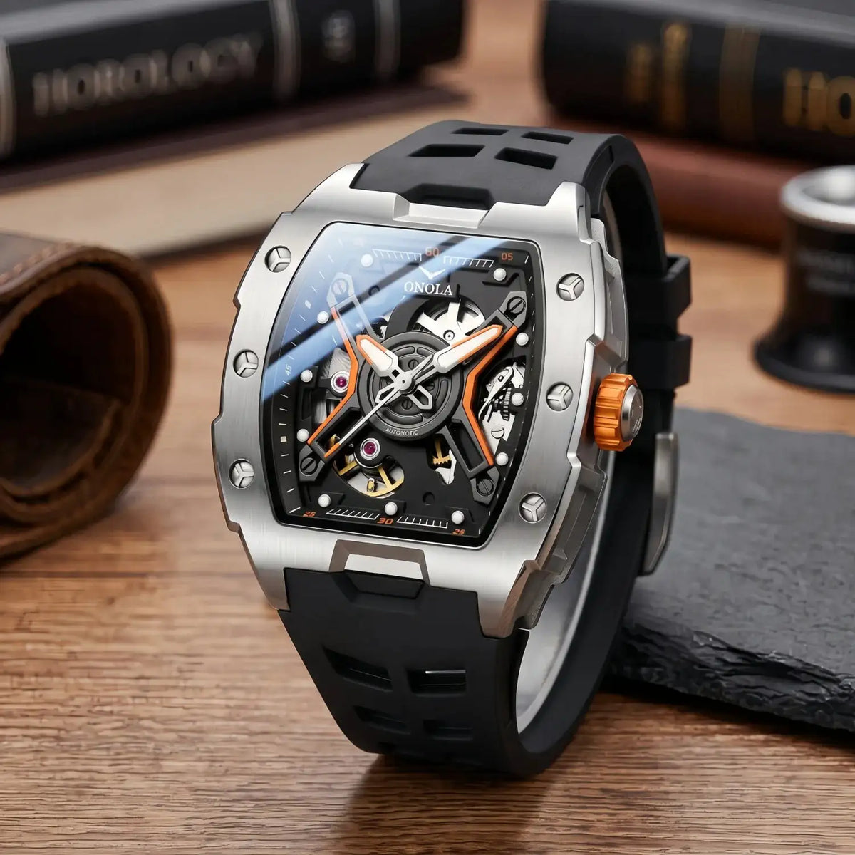 Men Mechanical Skeleton Dial Watch — product image 3