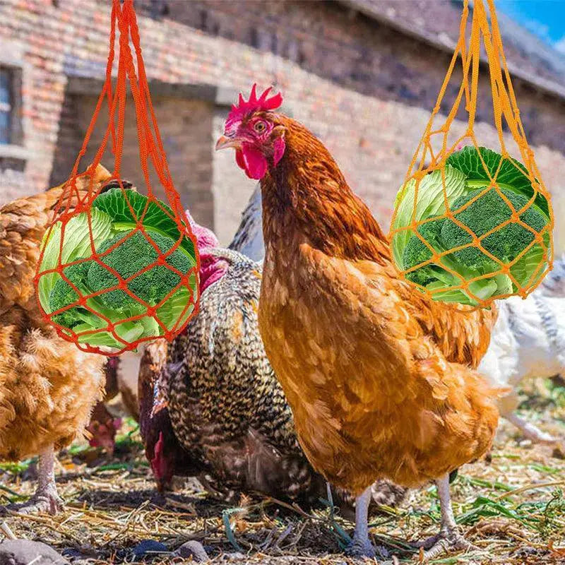 Chicken Vegetable Fruit Feeder Hanging Mesh For Coop