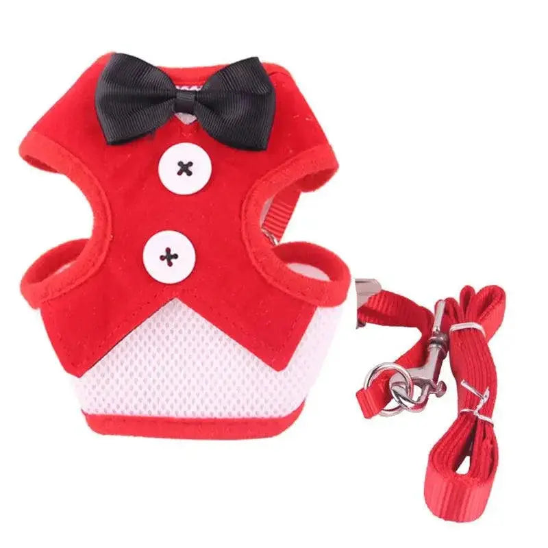 Festive Bowtie Pet Harness For Small To Medium Pets