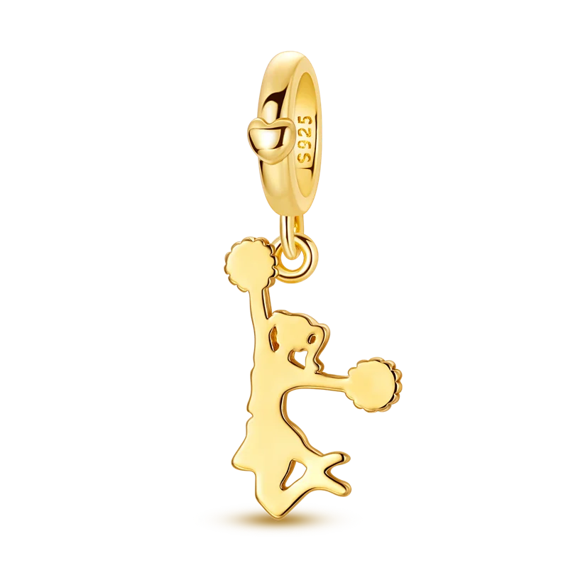 Golden Charm Bead Sterling Silver