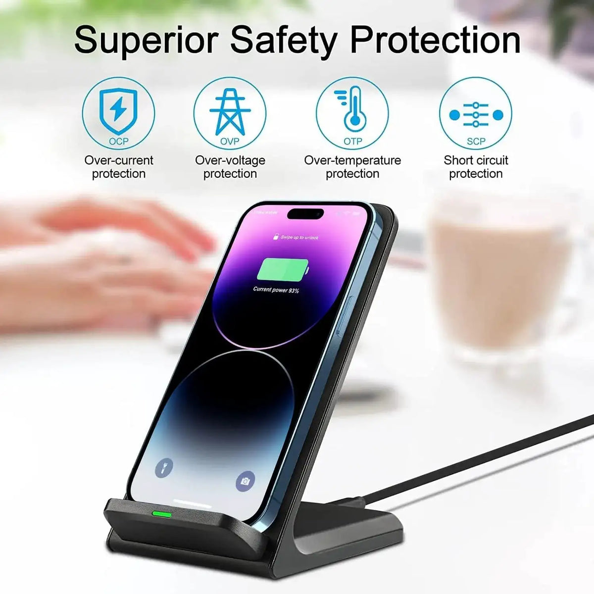 30W Wireless Charger Stand Pad for iPhone 17/16/15/14/13 Pro XR 8 X XS Max Samsung Xiaomi Induction Fast Charging Dock Station