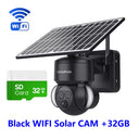 SHIWOJIA 6MP Solar Camera 4G Sim Card Outdoor 12X Zoom