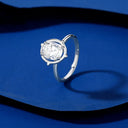 S925 Silver Plant Design Moissanite Ring