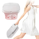 New Arrival Foldable Electric Foot Spa Tub Heating Bubble Roller Massage Household Portable Foot Bath Massager