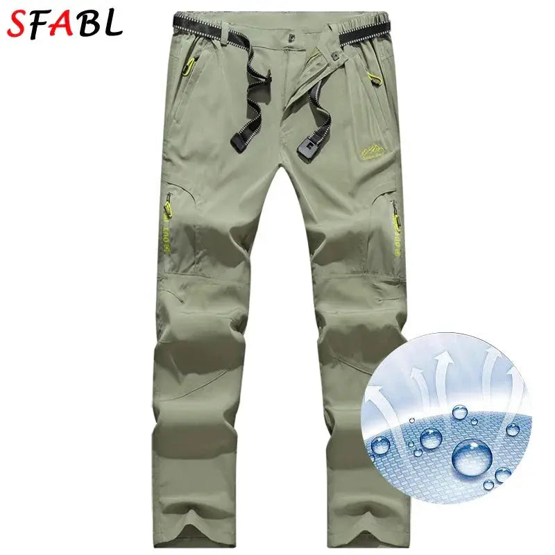 Summer Thin Quick Dry Mens Pants for Camping Hiking Trekking