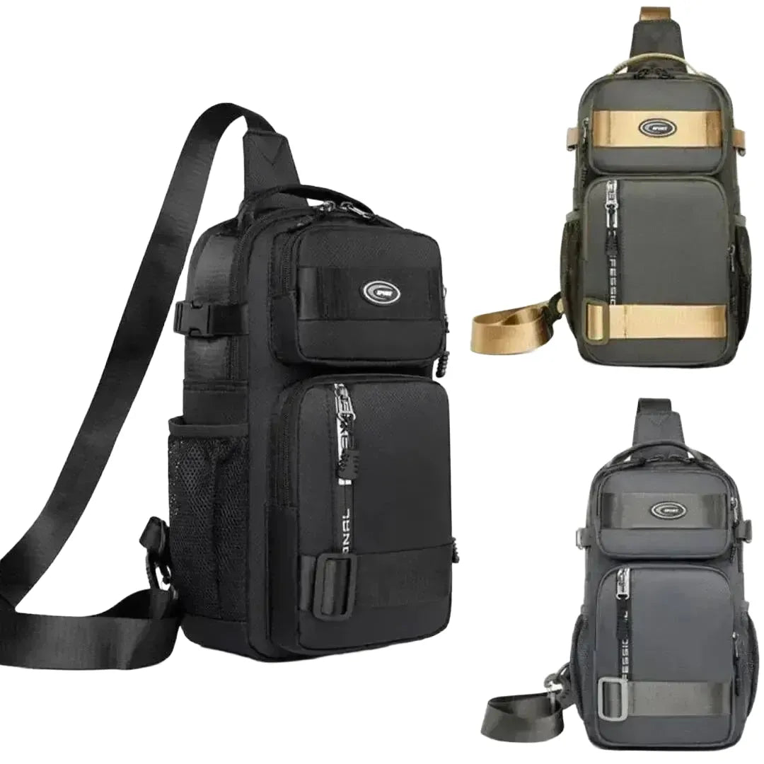 Organized Chest Bag for Men Daily Travel — Grey