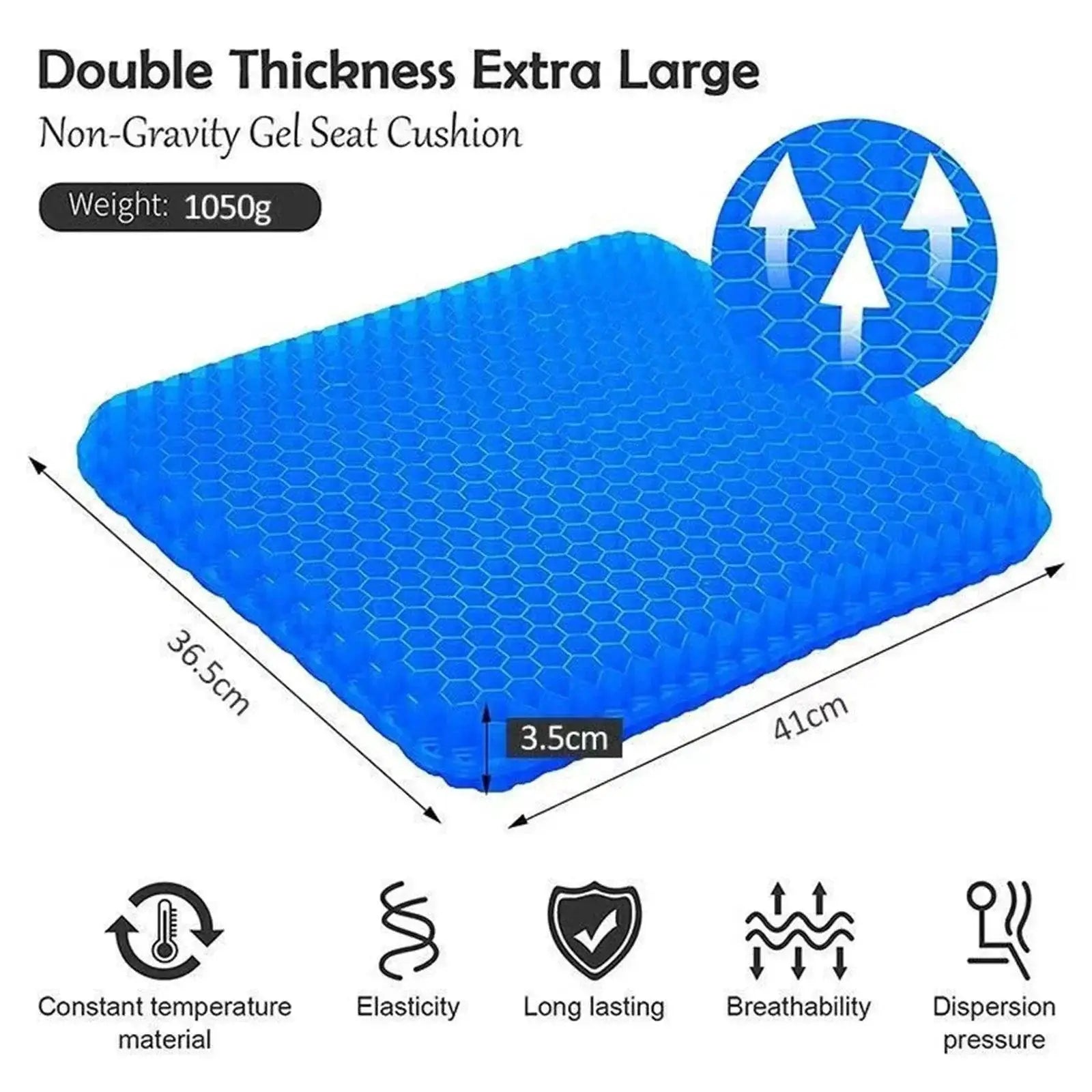 2024 Honeycomb Gel Seat Cushion for All Day Comfort at Work