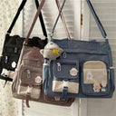 Waterproof Canvas Shoulder Bag: Stylish Functional Trendy Addition