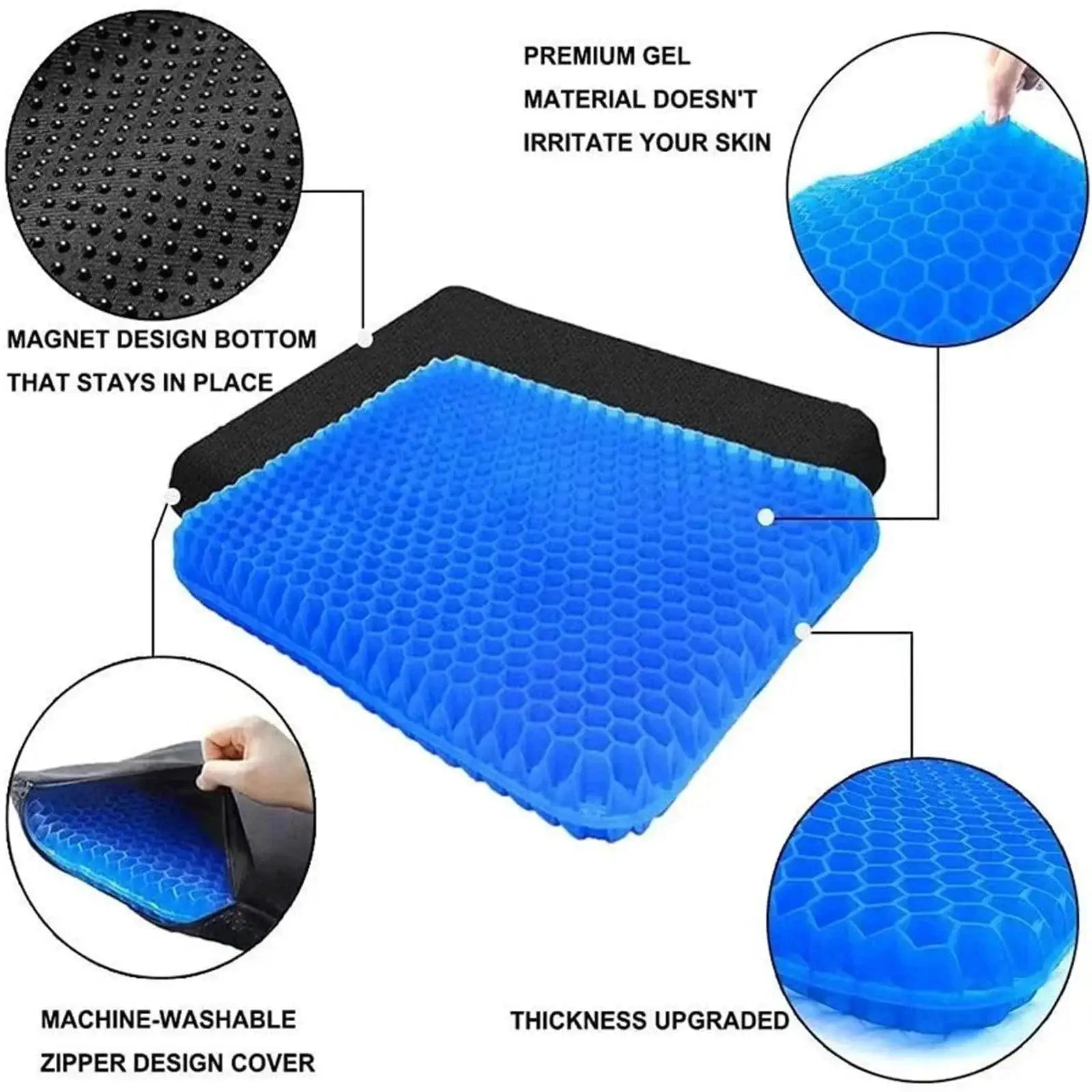 2024 Honeycomb Gel Seat Cushion for All Day Comfort at Work