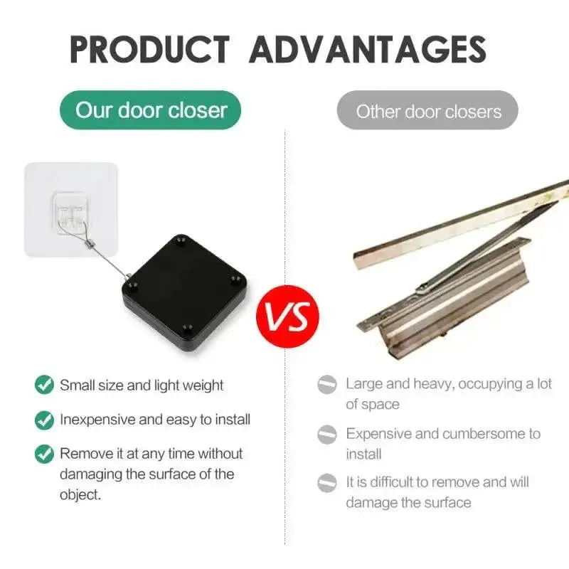 Automatic Sensor Door Closer Durable Home Improvement
