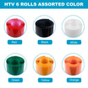 HTVRONT 12 Pack Multi Color Heat Transfer Vinyl Roll for DIY
