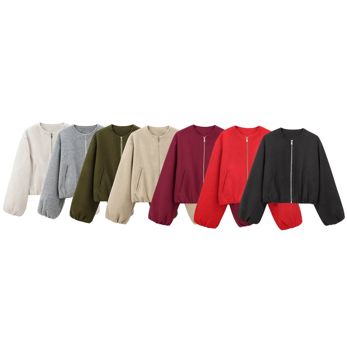 Round Neck Zip Pilot Jacket