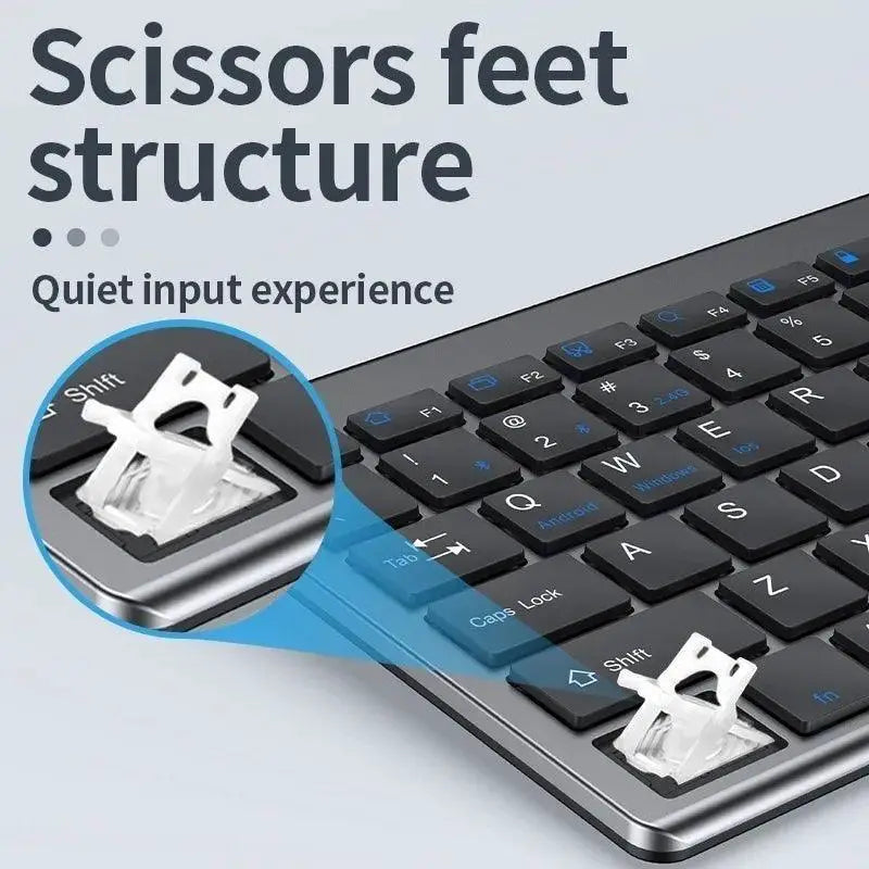 Gray Wireless Keyboard and Mouse Combo for Productivity