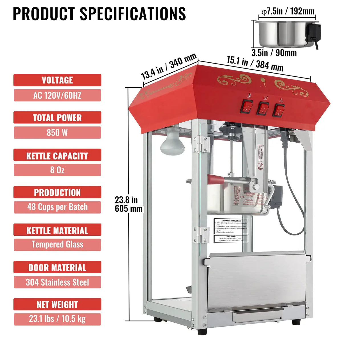 Commercial Popcorn Popper — product image 8