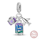 Sterling Silver Colorful Travel Luggage