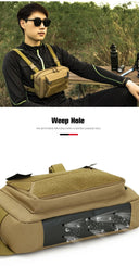 Fishing Chest Bag Men's Tactical Waterproof Molle Backpack