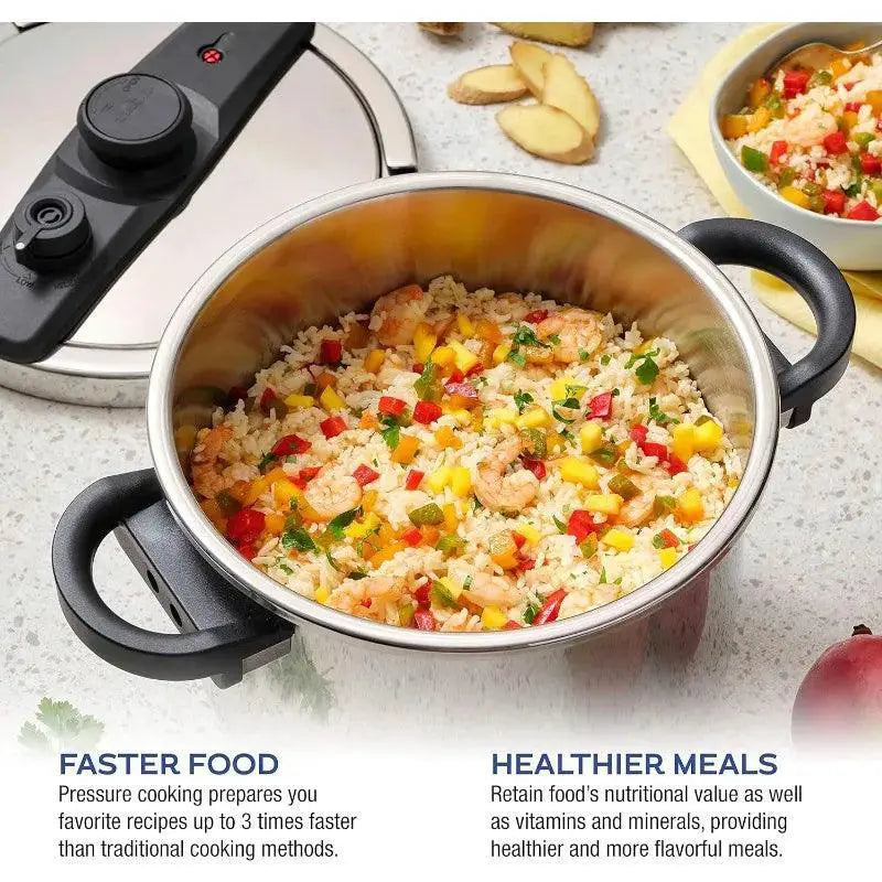 10 Quart Stainless Steel Pressure Cooker Safe Canning - OurLum.com