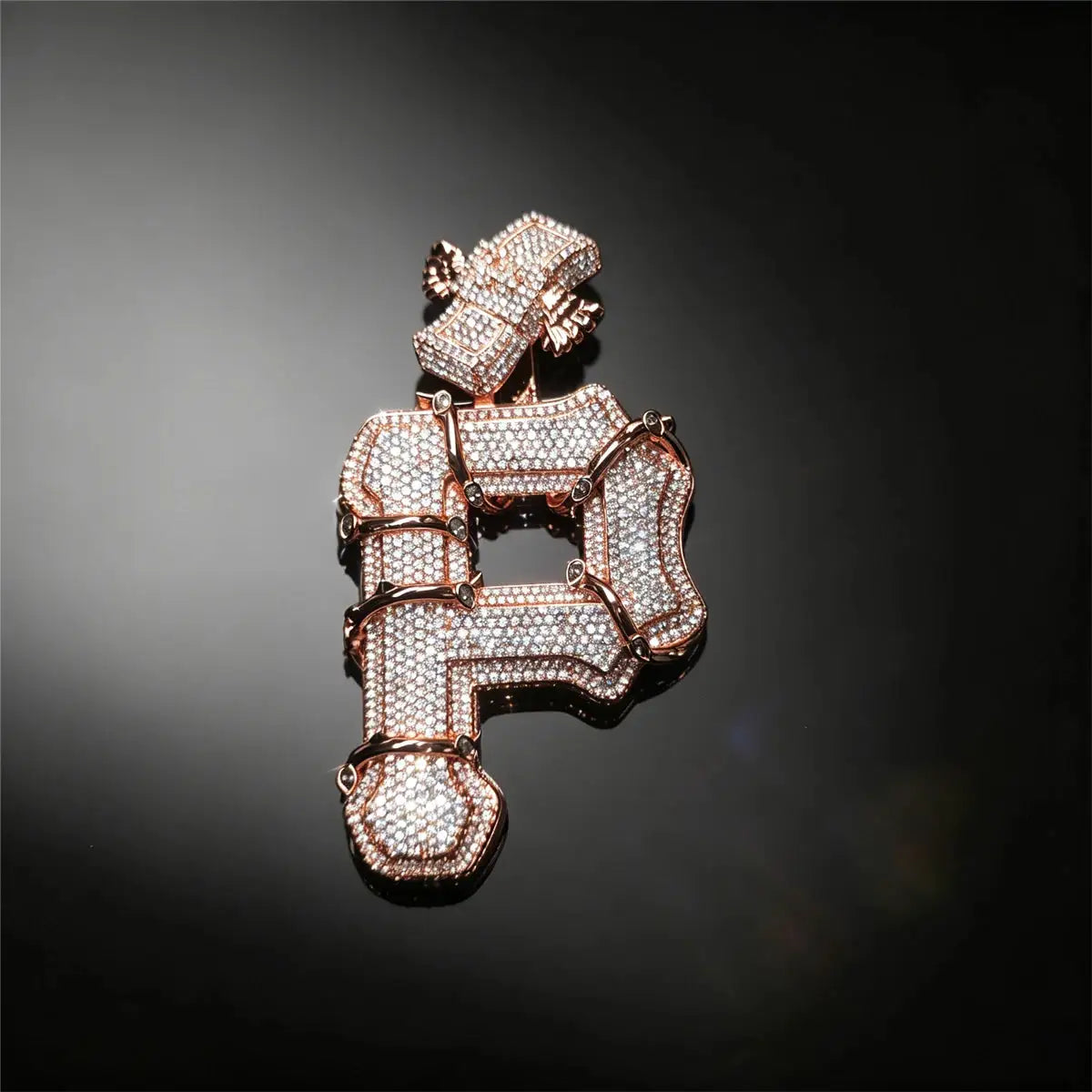 Gold Plated Barbed Wire P Pendant — product image 9