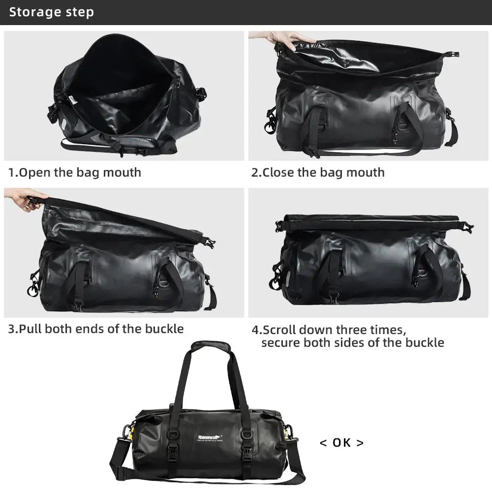 Rhinowalk Bike Rear Seat Bag Waterproof 20L Big Capacity Rear Rack Pannier Shoulder Bags Gym Bag For Mtb Road Bicycle Cycling