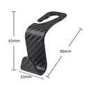 Carbon Fibre Car Seat Organizer Hooks for Handbags Clothes