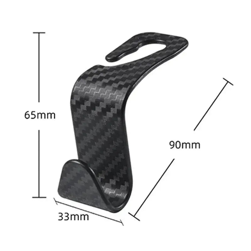 Carbon Fibre Car Seat Organizer Hooks For Handbags