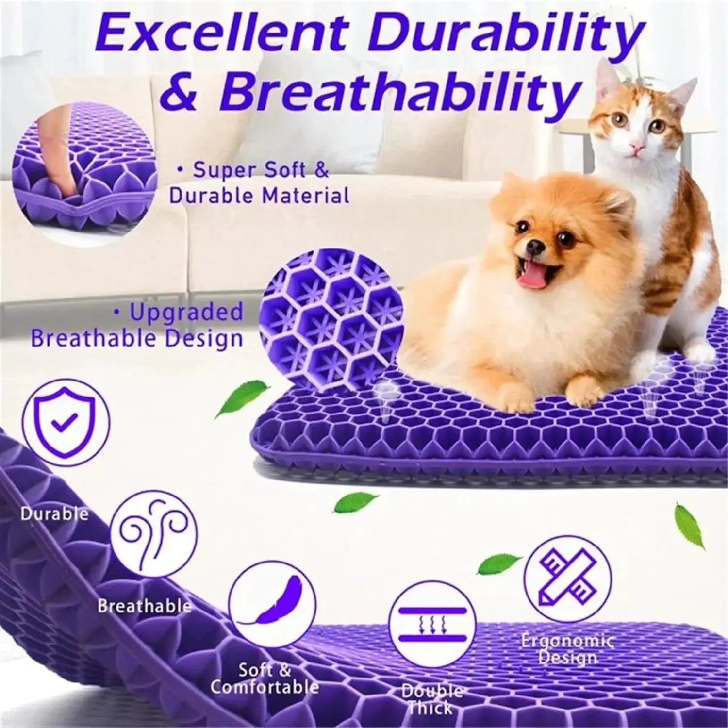 2024 Honeycomb Gel Seat Cushion for All Day Comfort at Work