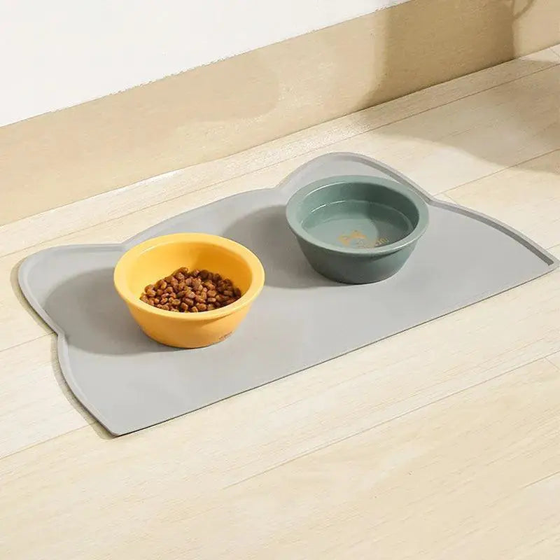 Silicone Pet Mat Non Slip Waterproof Feeder Tray For Bowls