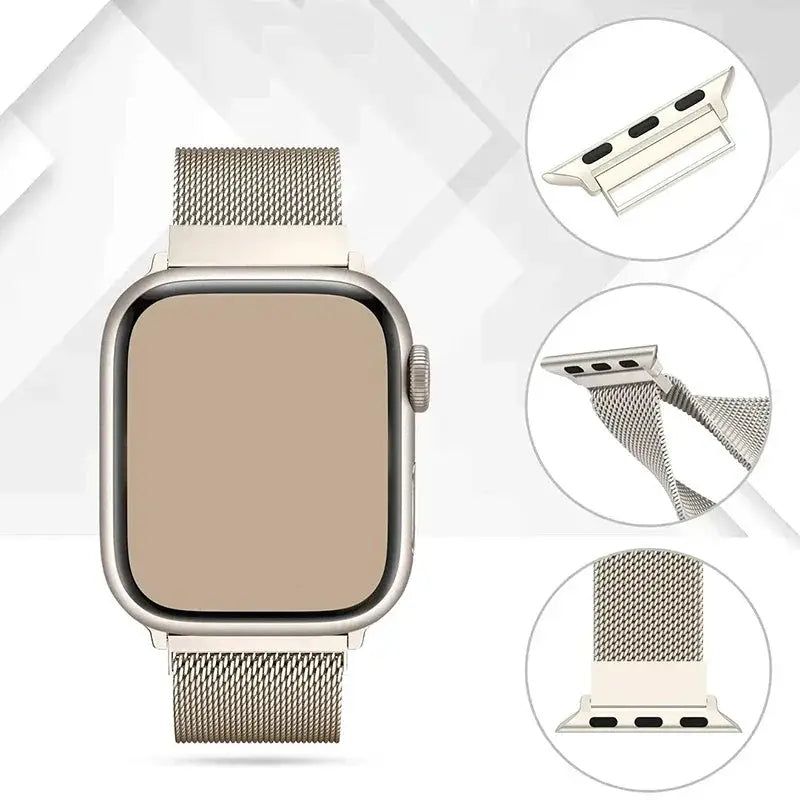 Milanese Loop Stainless Steel Band Apple Watch 40 44 45 49