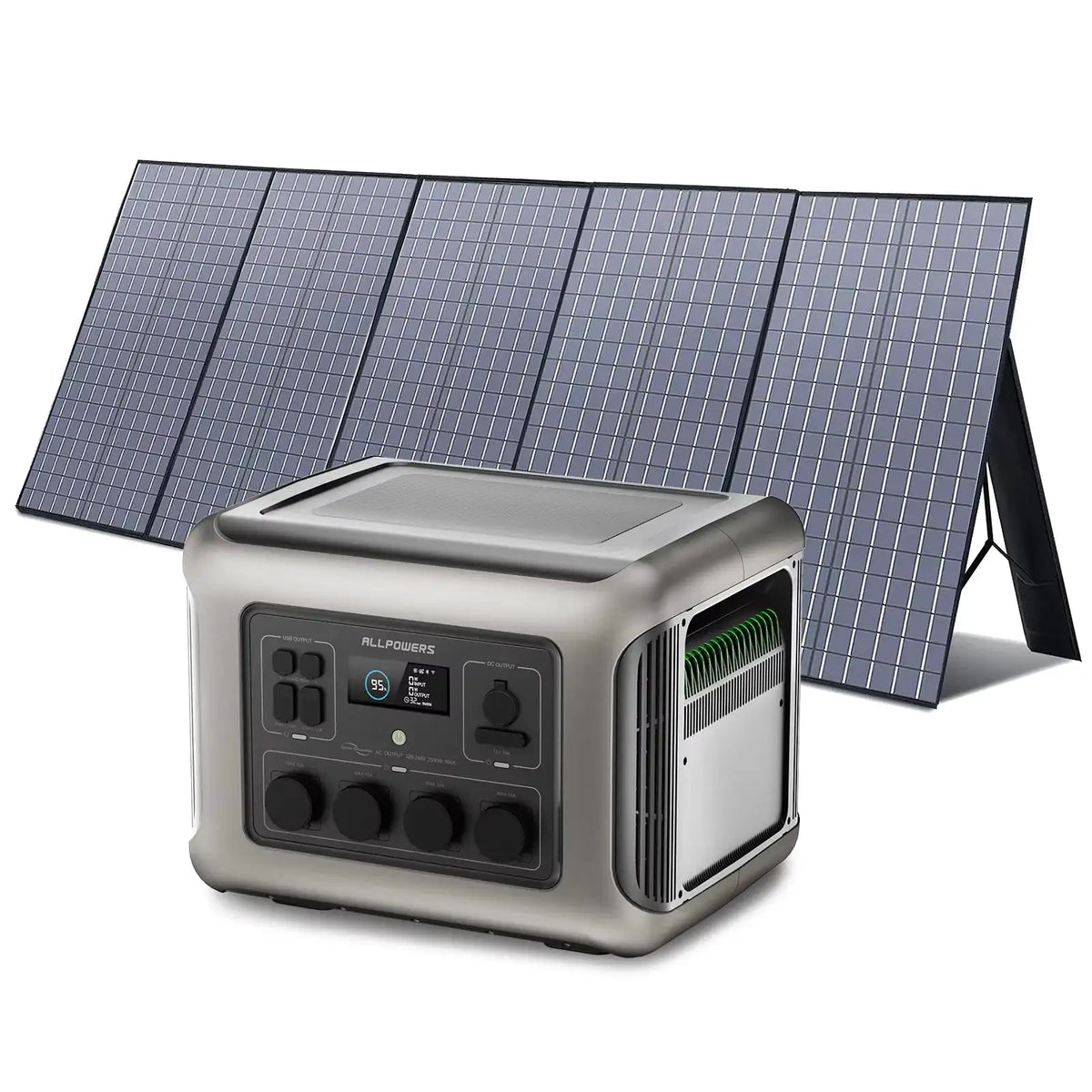 ALLPOWERS R2500 Portable Power Station 1920Wh 2500W Solar Generator & SP037 Solar Panels 400W - 2X400W Solar Charger for Camping