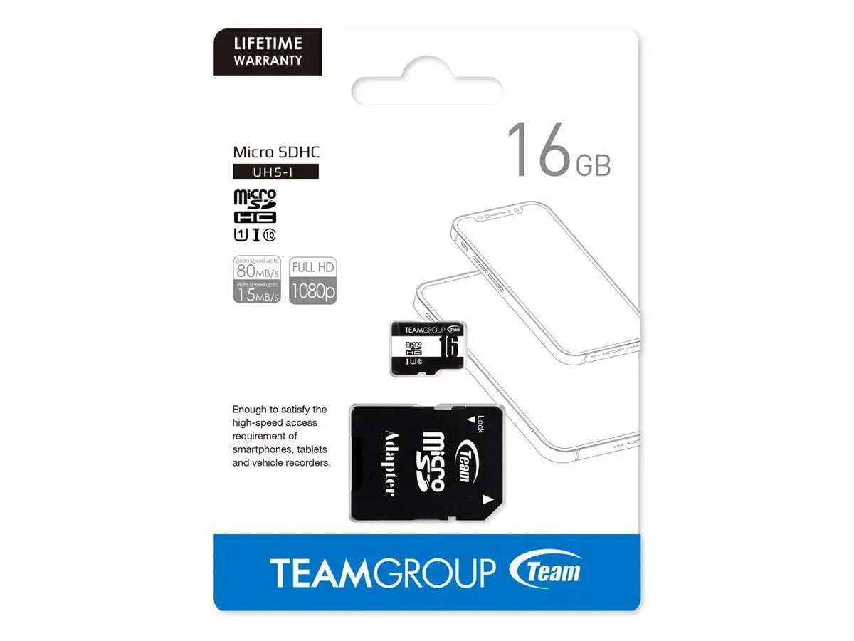 Team 16GB Micro SD with Adapter