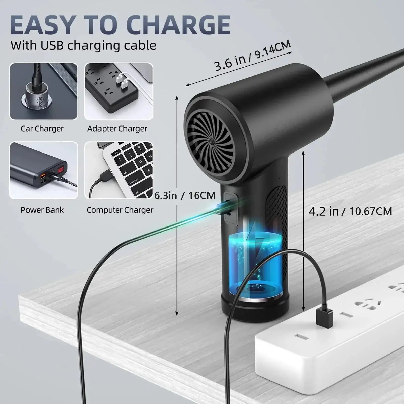 Rechargeable Cordless Electric Air Duster Blower Cleaner