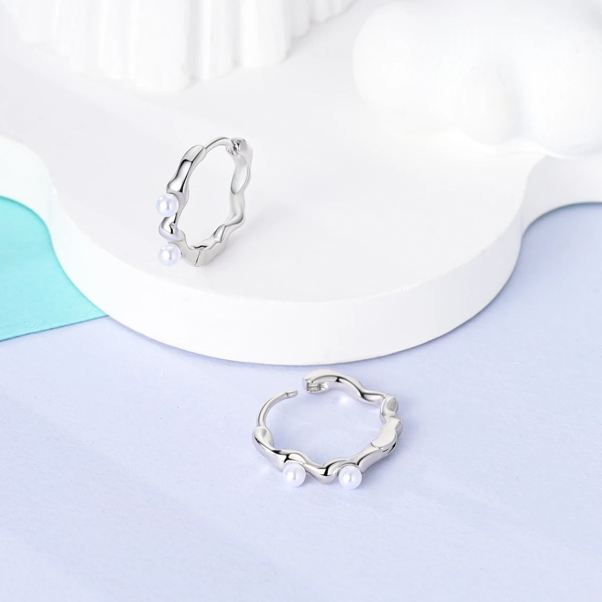 Silver Plated Hoop Earring Pendientes