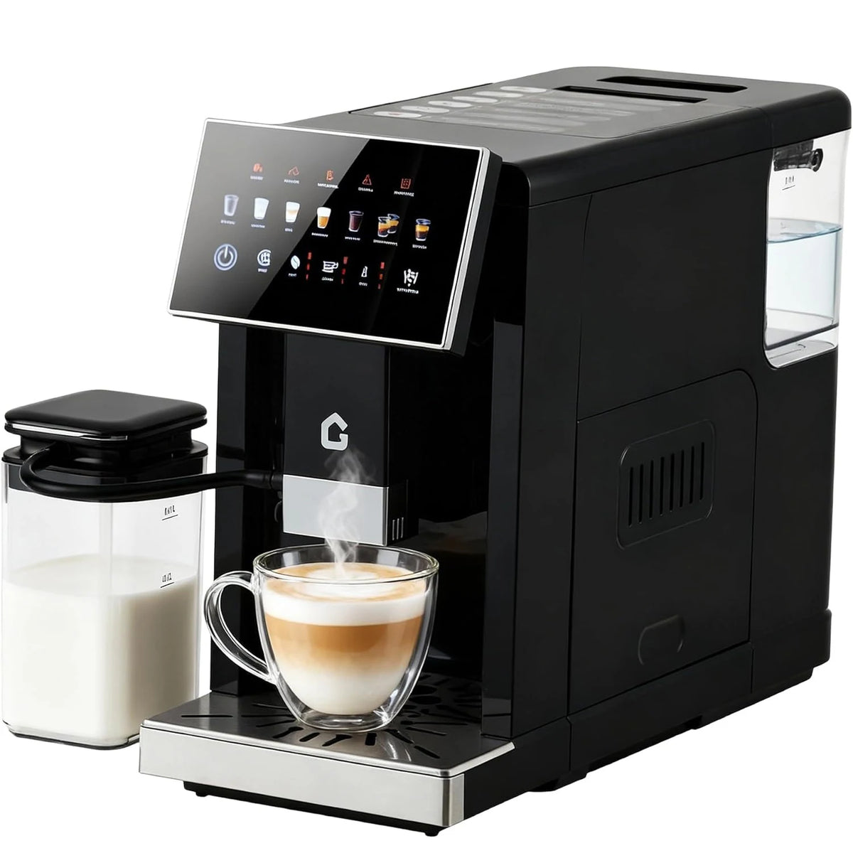 Espresso Coffee Maker with Milk Frother - Removable Brewer — product view 1