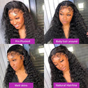 Brazilian 13x4 Transparent Curly Lace Front Human Hair Wig
