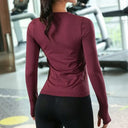 Long Sleeve Yoga Shirts Sport Top Fitness Clothes Wear for Women