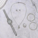 Ladies Alloy Watch - Elegant Quartz Crystal Band