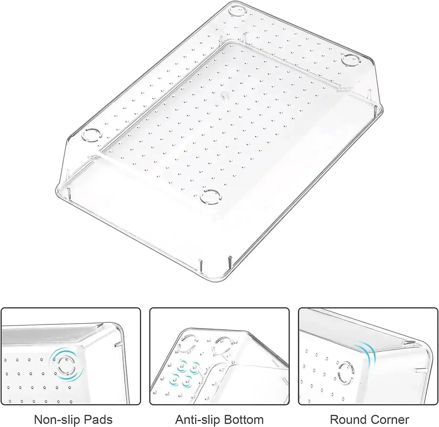 Clear Plastic Home Organizer Set For Versatile Storage