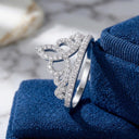 Sterling Silver Pave Moissanite Ring