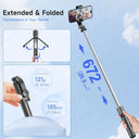 Selfie Stick Tripod - Detachable Bluetooth Remote