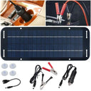 12V Monocrystalline Solar Panel Trickle Battery Charger, Portable Solar Power Maintainer Kit with 12V Output for Car, Van, Motor