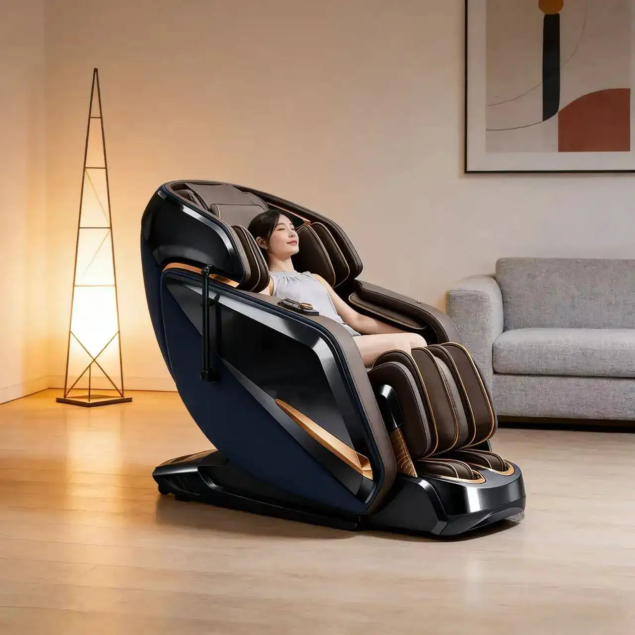 Coolfull Zero Gravity Mode Real Time Heart Rate Monitor Leg Angle Adjustment Calf Scraping Foot Massage Chair
