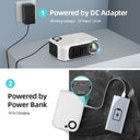 AUN A2000 Portable Projector LED Home Theater Beamer 1080P